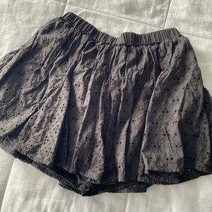 American Eagle Outfitters Charcoal Eyelit Skort